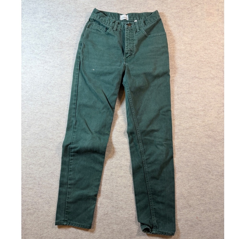 Vintage 90s Moda International The London Jean Forest Green Size 4P Mom Jeans